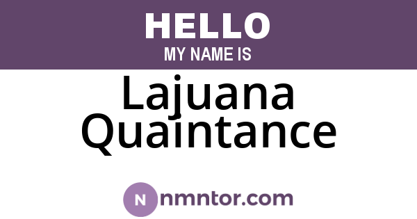 Lajuana Quaintance