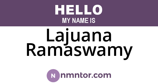 Lajuana Ramaswamy