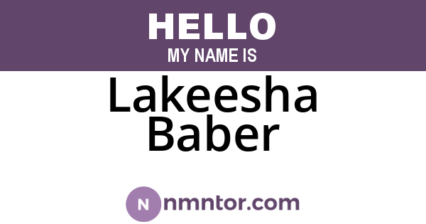 Lakeesha Baber