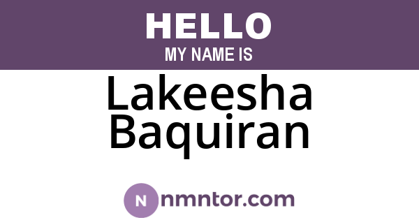 Lakeesha Baquiran