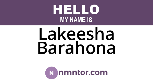 Lakeesha Barahona