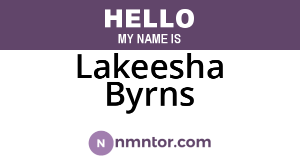Lakeesha Byrns