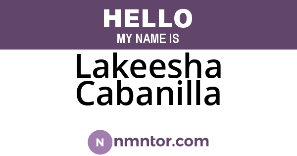 Lakeesha Cabanilla