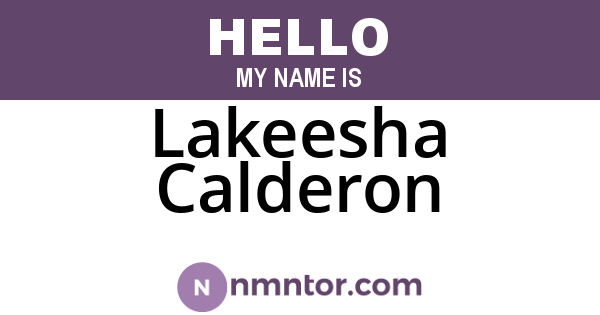 Lakeesha Calderon