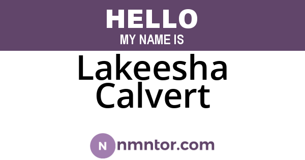 Lakeesha Calvert