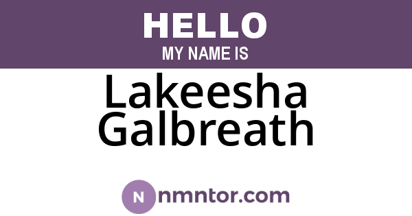 Lakeesha Galbreath