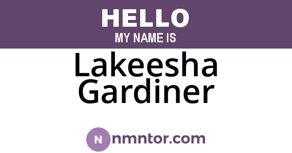 Lakeesha Gardiner