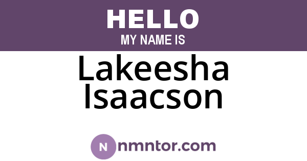 Lakeesha Isaacson