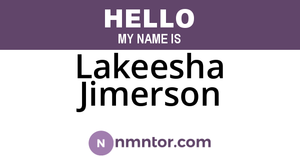 Lakeesha Jimerson