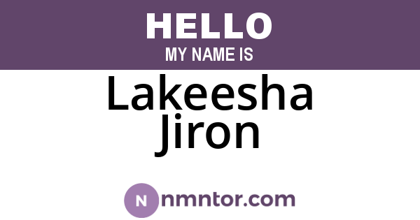 Lakeesha Jiron