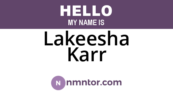 Lakeesha Karr