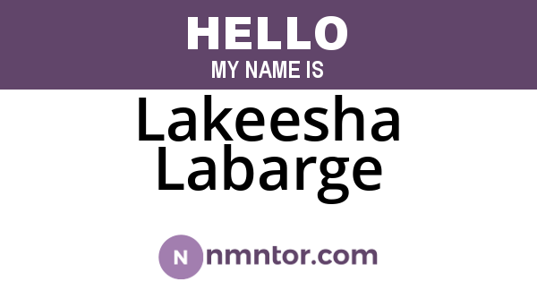 Lakeesha Labarge