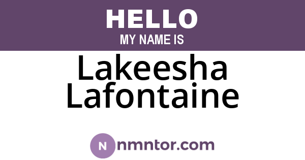 Lakeesha Lafontaine