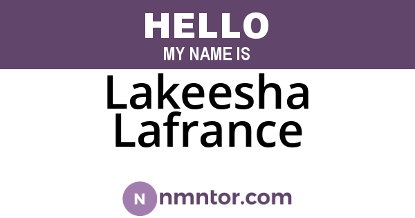 Lakeesha Lafrance