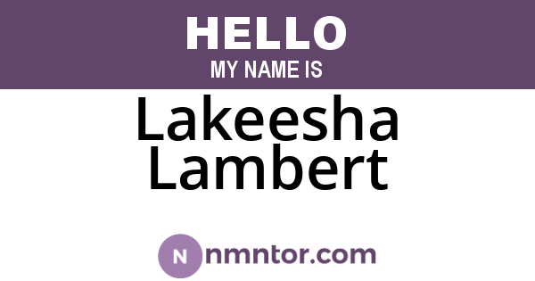 Lakeesha Lambert