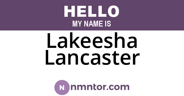 Lakeesha Lancaster