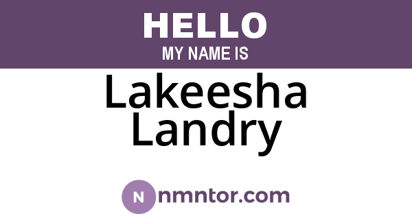 Lakeesha Landry