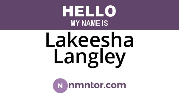 Lakeesha Langley