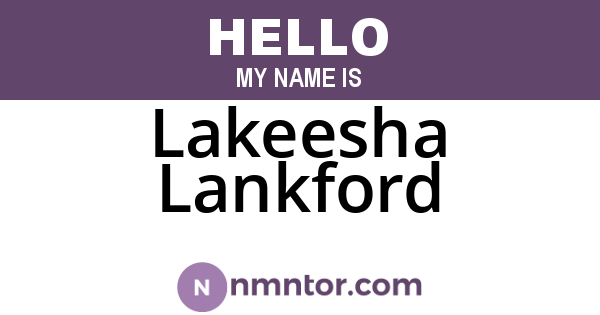 Lakeesha Lankford