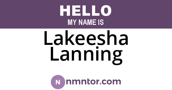 Lakeesha Lanning