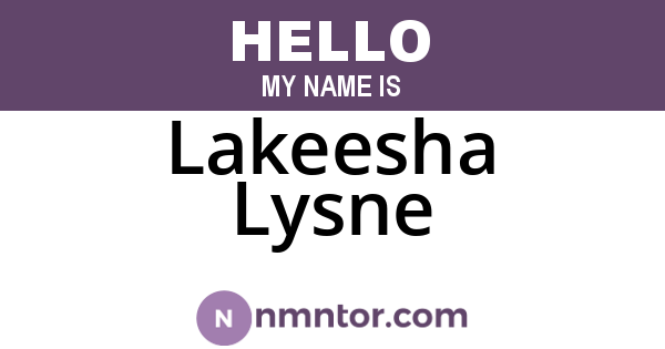 Lakeesha Lysne