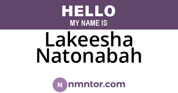 Lakeesha Natonabah