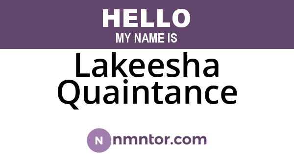 Lakeesha Quaintance