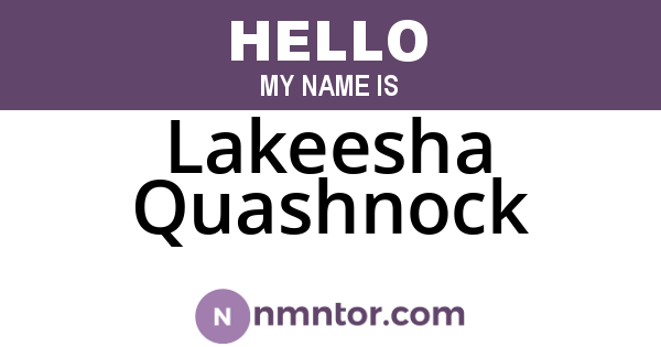 Lakeesha Quashnock