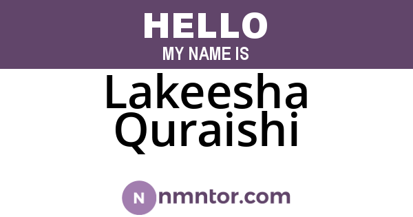 Lakeesha Quraishi