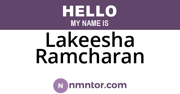 Lakeesha Ramcharan