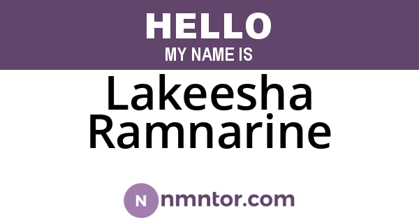 Lakeesha Ramnarine