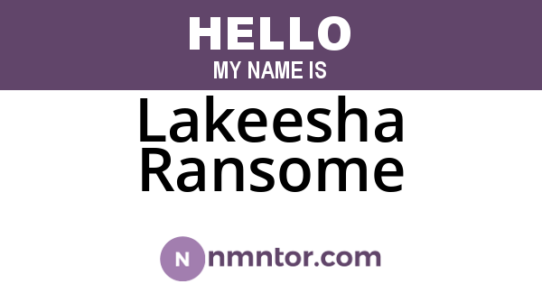Lakeesha Ransome