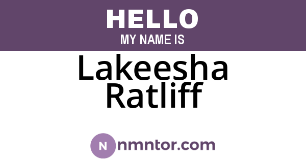 Lakeesha Ratliff
