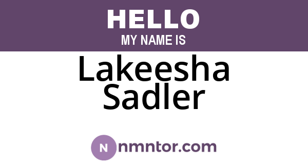 Lakeesha Sadler