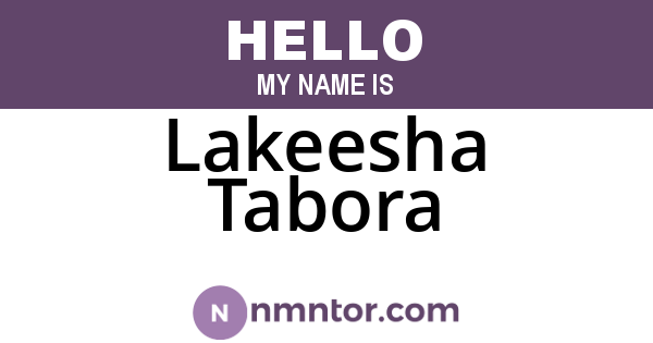 Lakeesha Tabora