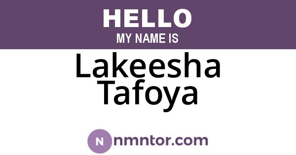 Lakeesha Tafoya