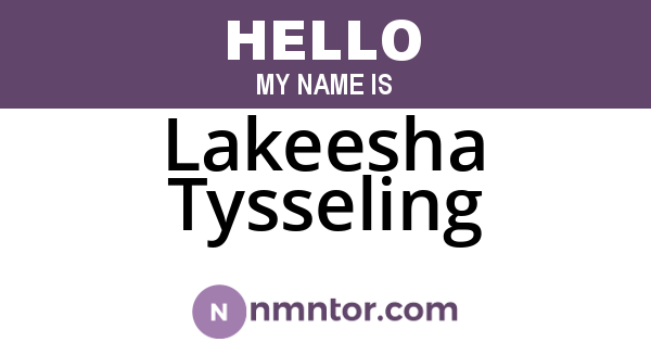 Lakeesha Tysseling