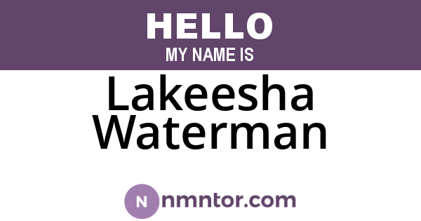 Lakeesha Waterman