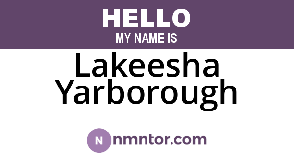 Lakeesha Yarborough