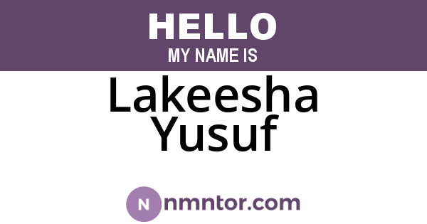 Lakeesha Yusuf