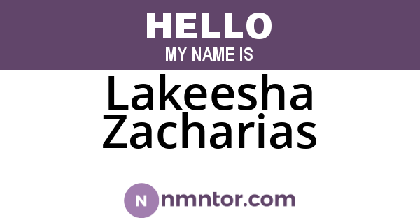 Lakeesha Zacharias