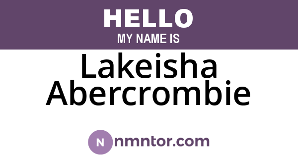 Lakeisha Abercrombie