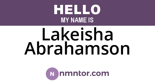 Lakeisha Abrahamson