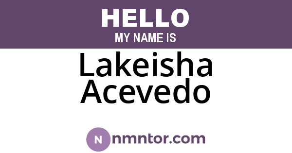 Lakeisha Acevedo