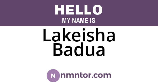 Lakeisha Badua