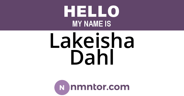 Lakeisha Dahl