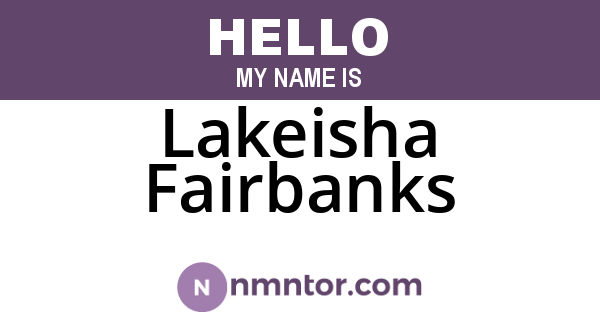 Lakeisha Fairbanks