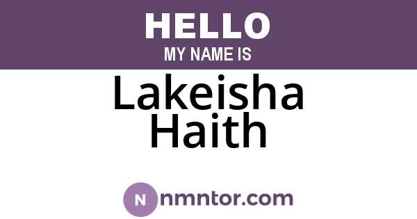 Lakeisha Haith