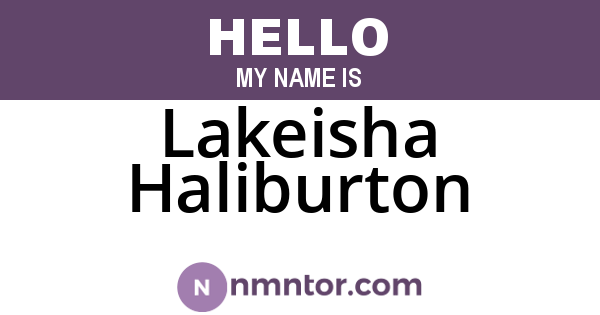 Lakeisha Haliburton
