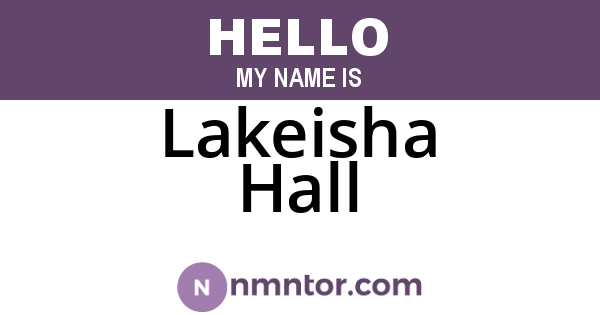 Lakeisha Hall